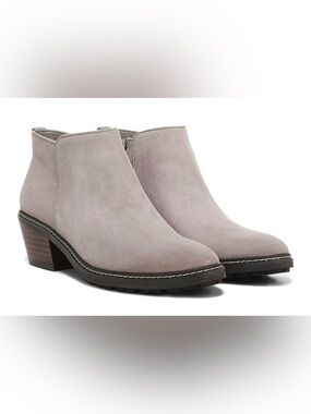 SAM EDELMAN PRYCE PUTTY SUEDE ANKLE BOOTIES SIZE 6.5